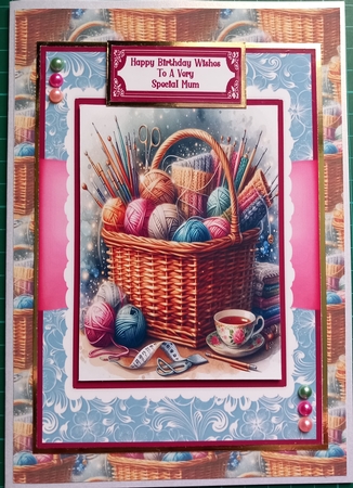 The Knitting Basket - 5x7 by Susan Heanes