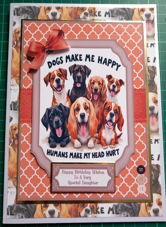 Dogs Make Me Happy - 5x7 by Susan Heanes