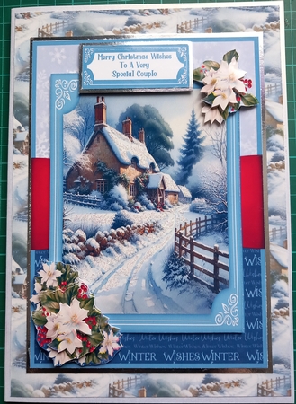 Christmas Country Cottage - 5x7 by Susan Heanes