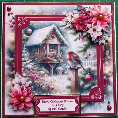 Christmas Garden Robin - 6x6 2 by Susan Heanes