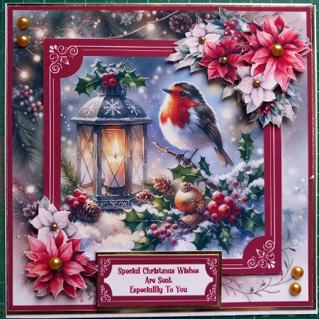 Robin And Candle Light - 6x6 2 by Susan Heanes