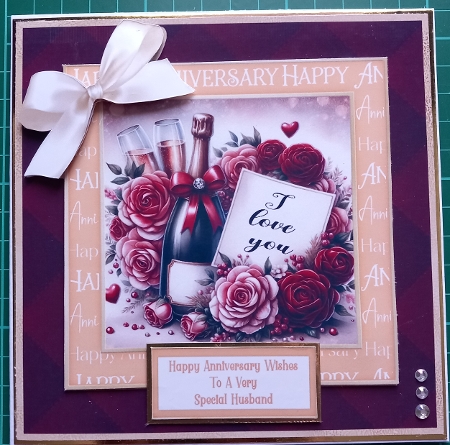 Anniversary Elegant Champagne - 6x6 by Susan Heanes