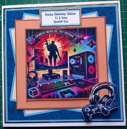 Gamers Never Die, They Respawn - 7x7 Mini Kit by Susan Heanes