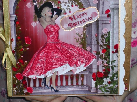 1950's Beautiful Rose Lady Mini Kit by Susan Heanes