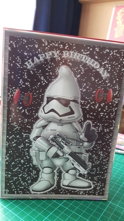 Storm Trooper Card Front by Susan Heanes