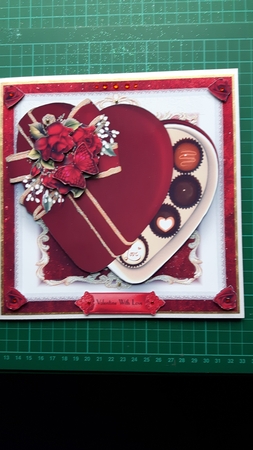Gorgeous Romantic Chocolates Card Front Kit by Susan Heanes