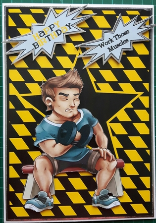 Caution! A Mans Workout In Progress by Susan Heanes