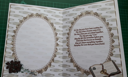 Gold Wedding Rings Insert, With A Double Oval, Red Roses & Book by Susan Heanes