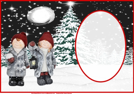 Winter Wonderland Moonlight Backgrounds by Susan Heanes