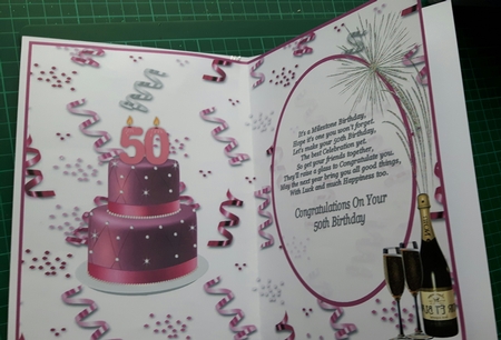 Happy 50th Birthday Celebration Insert by Susan Heanes