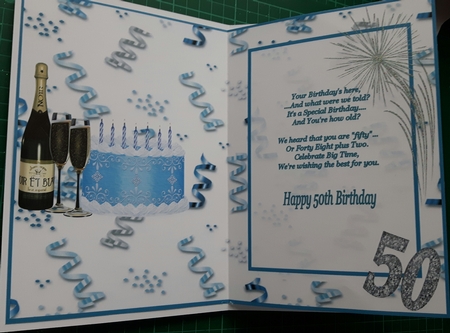 On Your 50th Birthday Celebration Insert by Susan Heanes