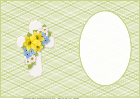 Spring Floral Cross Decoupage by Susan Heanes