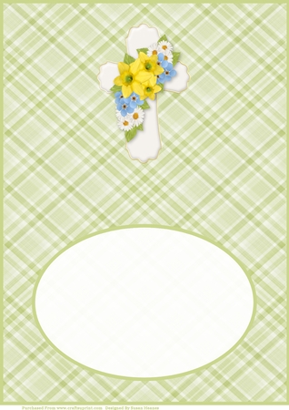 Spring Floral Cross Decoupage by Susan Heanes