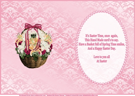 Beautiful Easter Lilly Basket Insert by Susan Heanes