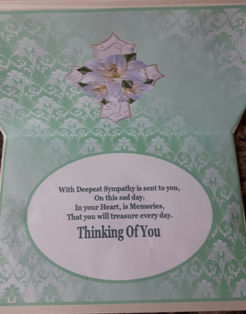 Thinking Of You At This Very Sad Time Insert by Susan Heanes