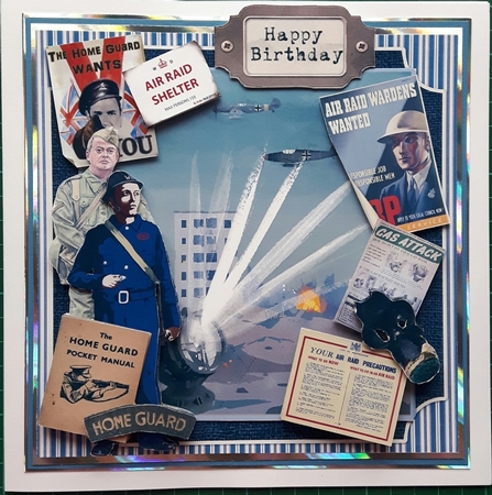 Dads Army 7x7 Card Front & Insert Mini Kit by Susan Heanes