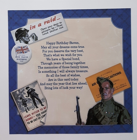 Dads Army 7x7 Card Front & Insert Mini Kit by Susan Heanes