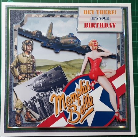 The Memphis Belle 7x7 Card Front & Insert Mini Kit by Susan Heanes