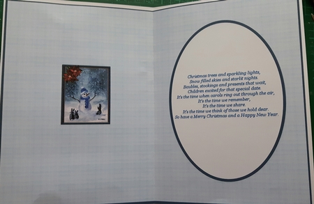 Snowman And Bunnies Insert by Susan Heanes