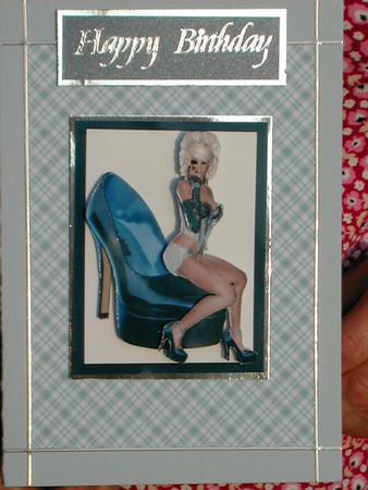 Woman Sitting on a Shoe Step by Step Blue by Susan Heanes