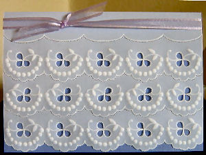 Broderie Anglaise Parchment Card by Susan McGuirk