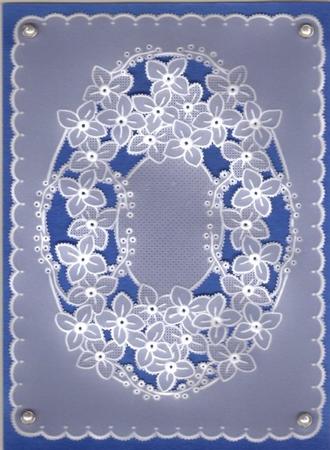 Lace Flower Oval by Susan McGuirk