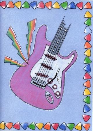 Guitar Parchment Card Featured Gallery Photo