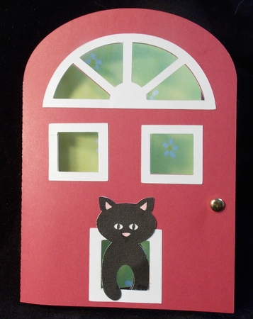 Cat Door Card by Susan Mehlbaum