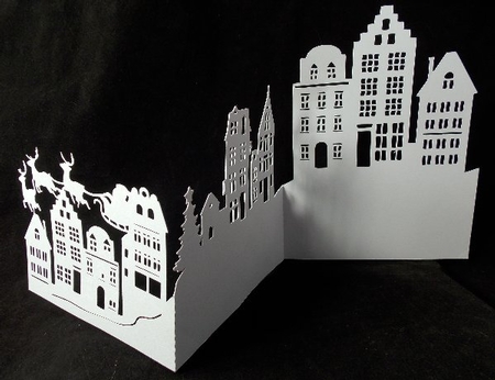 Christmas Town Tri Fold Card by Susan Mehlbaum
