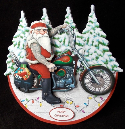 COOL SANTA rocker card by Susan Mehlbaum