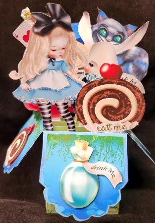 Alice in Wonderland pop up box card kit by Susan Mehlbaum