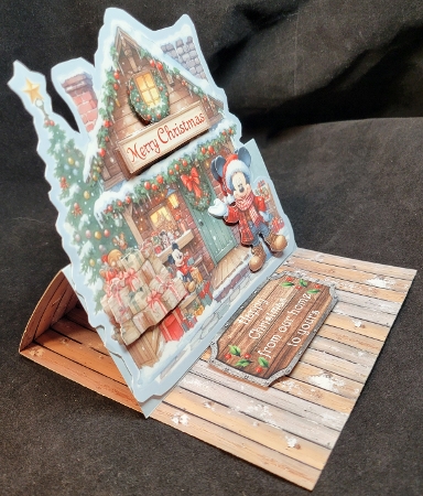 10 8x8 Mickey Mouse Christmas Shop with Christmas Sign card fronts JPEG format by Susan Mehlbaum