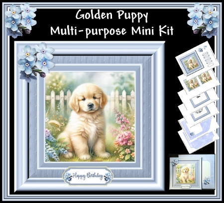 6x6 Puppy Collection - Golden Retriever - Illustrations for Cardmaking & Designers by Susan Mehlbaum