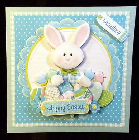 Easter Bunny Boy -  Cute Step by Step Card by Susan Mehlbaum