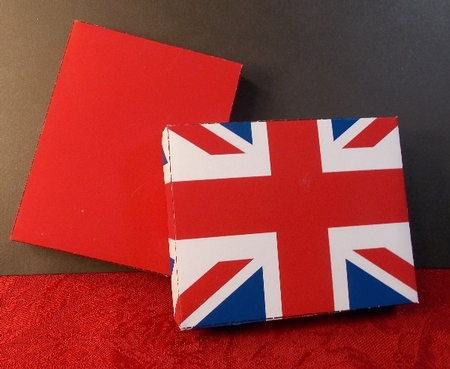 Jubilee Union Jack Gift Box with Lid Red White Blue Olympics by Susan Mehlbaum