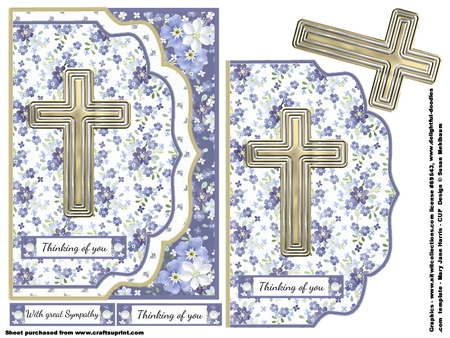 2 Ornamental Edged Card Front Toppers 4- Cu4cu by Susan Mehlbaum