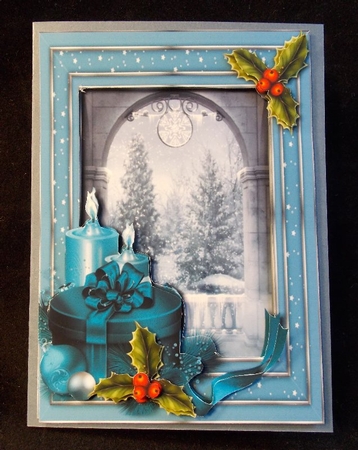 Ice Blue Christmas + Decoupage by Susan Mehlbaum