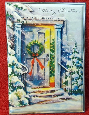 Christmas Doorstep A5 Quick Card Ink-saving Mini Kit by Susan Mehlbaum