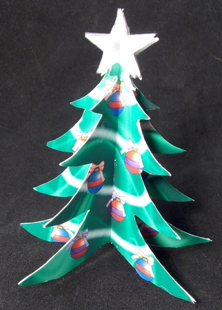 Mini 3D - Decorated Christmas Tree Silver Star 2- Mini Kit by Susan Mehlbaum