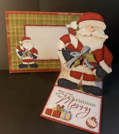 May Your Christmas Be Merry Santa Shaped Easel Card Kit by Susan Mehlbaum