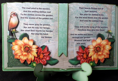 The Dahlias Mini Open Book Card Kit by Susan Mehlbaum