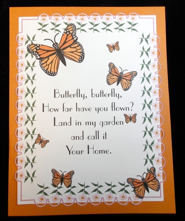 Monarch Butterfly Pop Up Card by Susan Mehlbaum