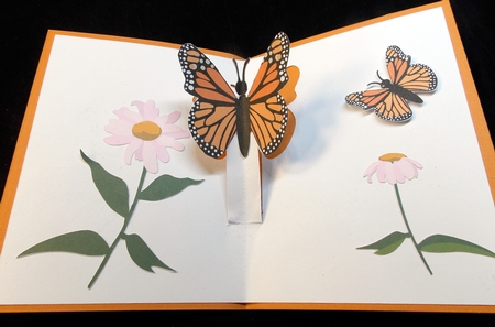 Monarch Butterfly Pop Up Card by Susan Mehlbaum