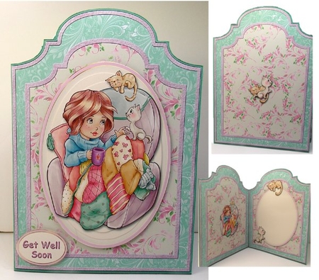 Comfy at Home Shaped Pyramid Card Kit by Susan Mehlbaum