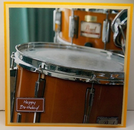 Musical Instruments - Drum Kit - 3D Decoupage + Insert & Tag by Susan Mehlbaum