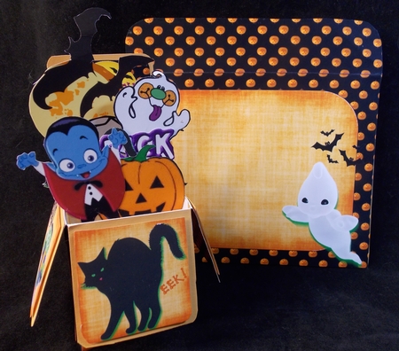 HALLOWEEN - 2 Pop Up 3D Box Card Kit & Matching Envelope by Susan Mehlbaum