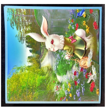 Fairy Tales - Wonderland Through The Looking Glass 10 - Special 3D Decoupage + Insert & Tag by Susan Mehlbaum