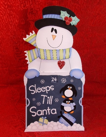On the Shelf Sleeps Till Santa Card Kit - Snowman Rio by Susan Mehlbaum