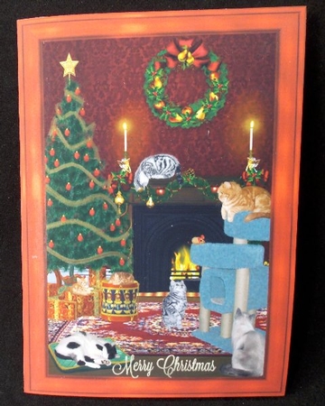 Purrfect Christmas quick card by Susan Mehlbaum