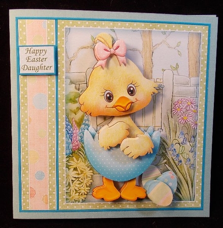 BABY EASTER CHICK 7.5 Decoupage & Insert Mini Kit by Susan Mehlbaum